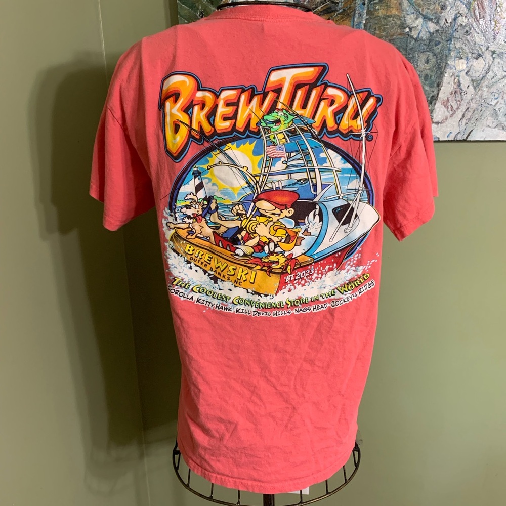 Brew Thru t-shirt in size L.